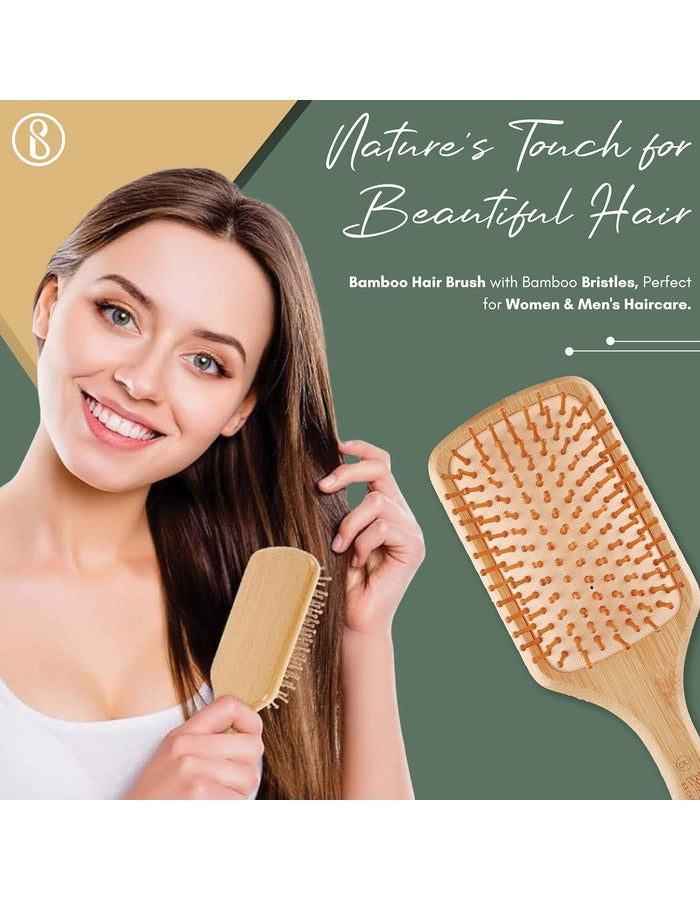 Beauté Secrets Wooden Paddle Hair Brush