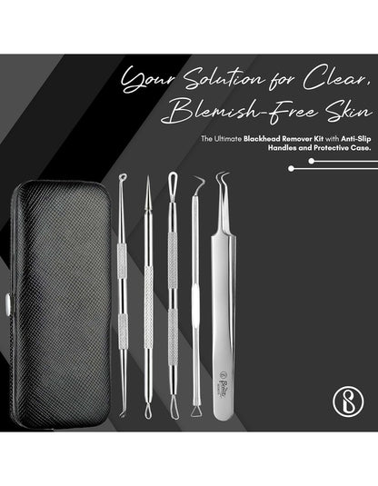Beauté Secrets Stainless Steel Anti-Slid Handle Blackhead Remover Tools