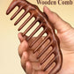 Beauté Secrets Wide Tooth Wooden Comb for Hair Detangling | Wooden scalp massager for hair growth