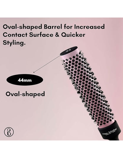 Beauté Secrets Thermo Ceramic Hot Curl Oval Barrel Brush,Roller Hair brush for Blow Drying