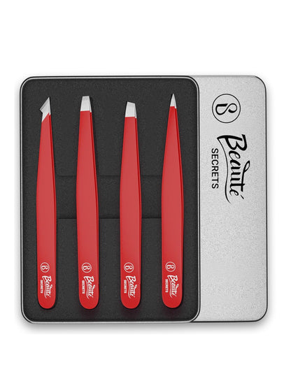 Beauté Secrets Tweezers Set - Professional Stainless Steel Tweezers