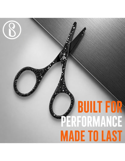 Beauté Secrets Scissors for Hair Cutting, Rounded Facial Hair Nasal Scissors