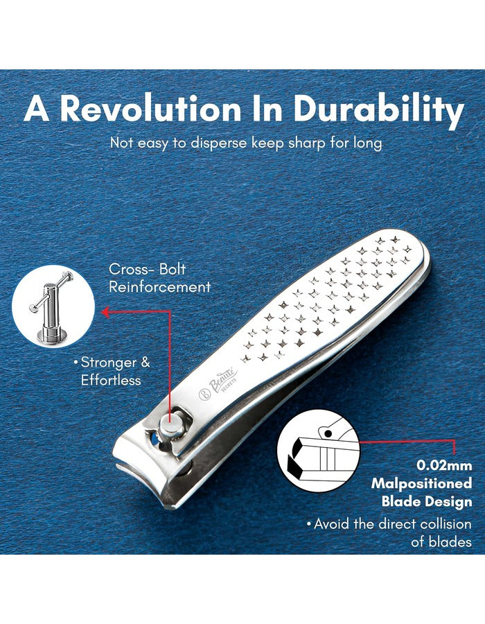 Beauté Secrets Nail Cutter - Professional Nail Clipper with Curved Blade