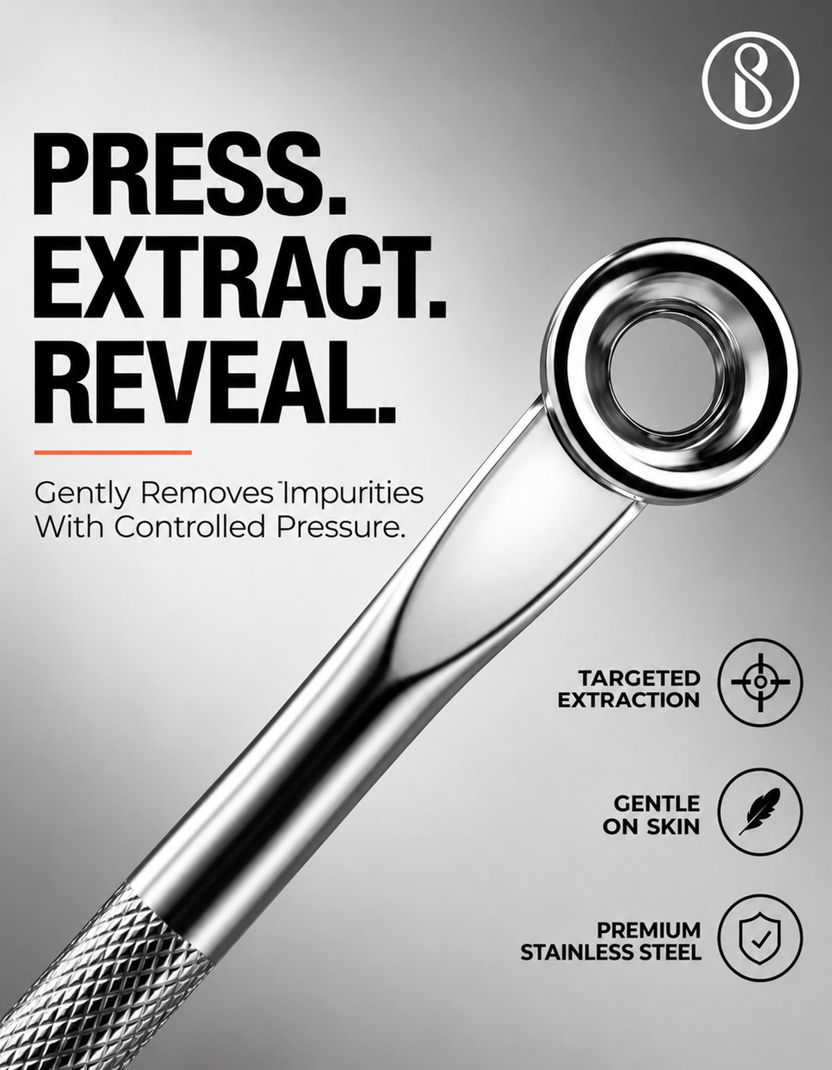 Beauté Secrets Acne Extractor Kit, Blackhead Tweezers and Needle, Pimple Remover tools