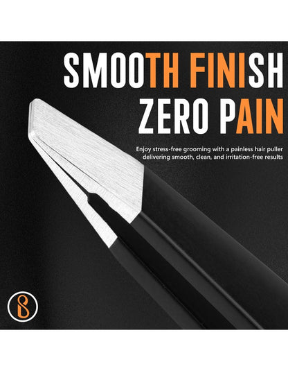 Beauté Secrets Tweezers Set Great Precision Plucker for Facial Hair, Splinter and Ingrown Hair Removal