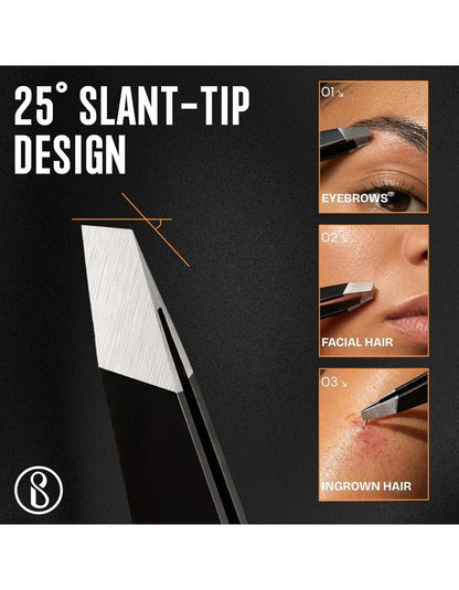 Beauté Secrets Tweezers Set Great Precision Plucker for Facial Hair, Splinter and Ingrown Hair Removal