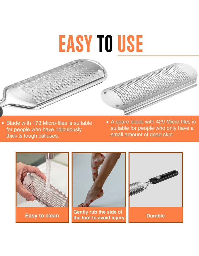 Beauté Secrets Essentials Pedicure Foot File Callus Remover, Foot Scrubber