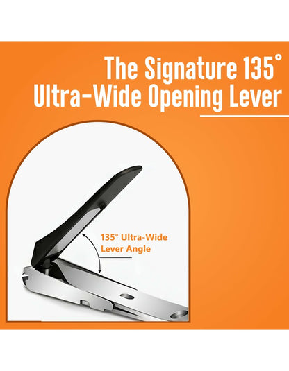 Beauté Secrets Premium Nail Cutter for Men & Women | Stainless Steel Nail Clipper with Magnetic Case | Anti Splash Design | Sharp for Thick Nails, Black