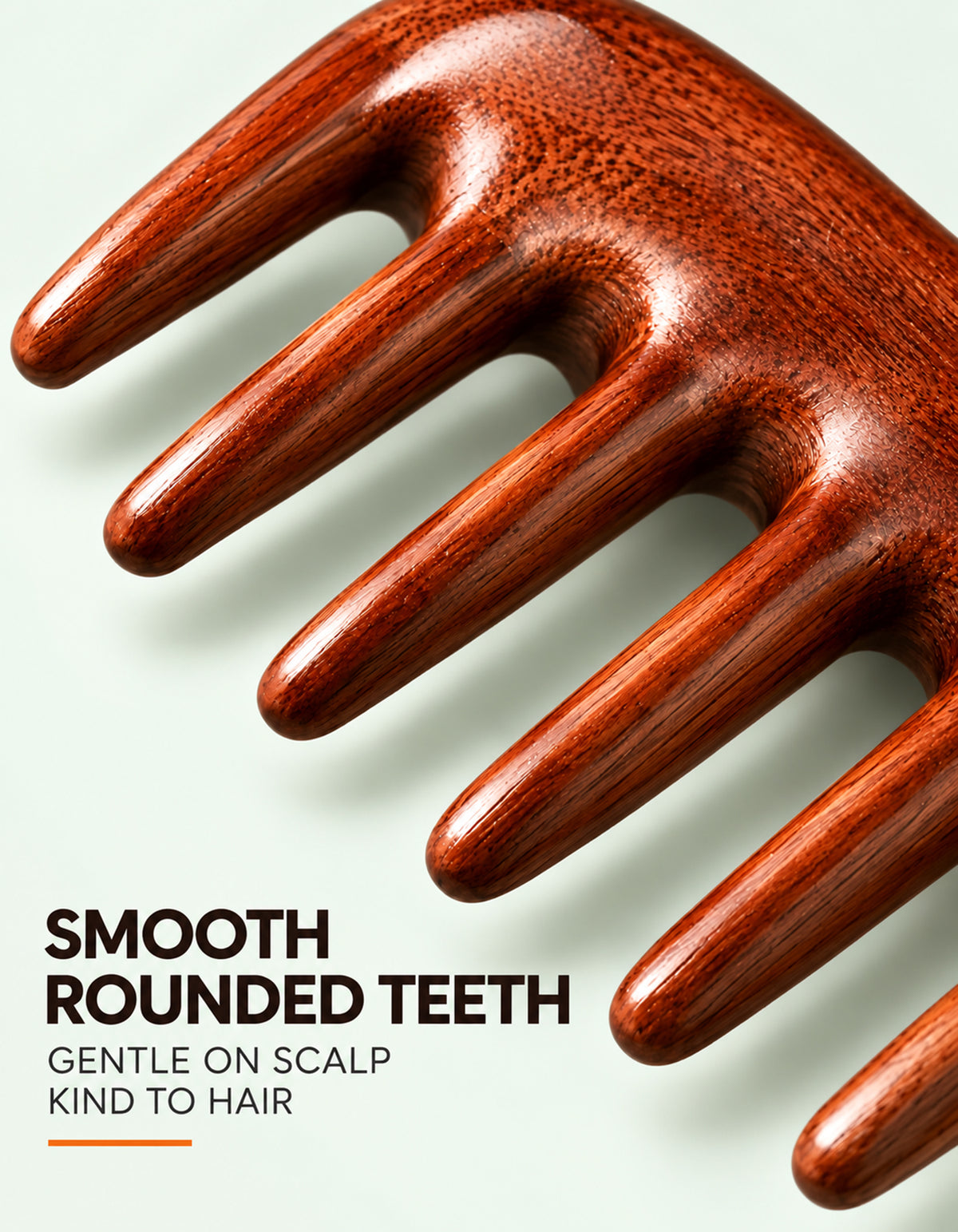 Beauté Secrets Wide Tooth Wooden Comb for Hair Detangling | Wooden scalp massager for hair growth