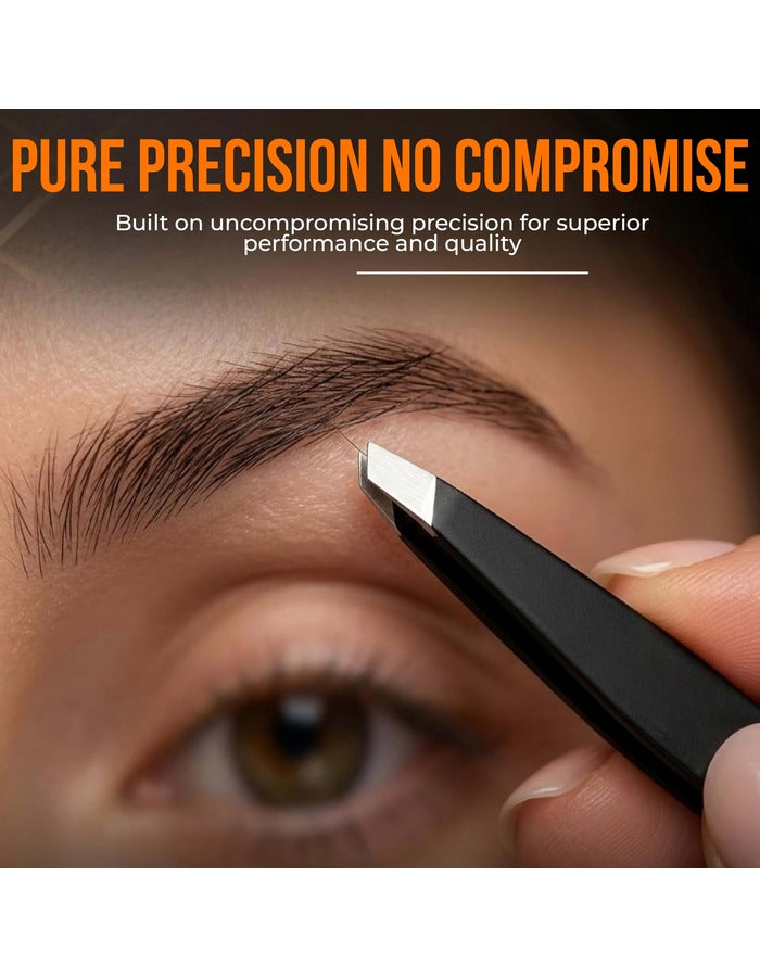 Beauté Secrets 6PCS Professional Eyebrow Tweezers Set for Women and Men, Premium Stainless Steel Tweezer Kit, Best Tweezers Precision for Ingrown Hair, Facial Hair, Eyebrows Plucking