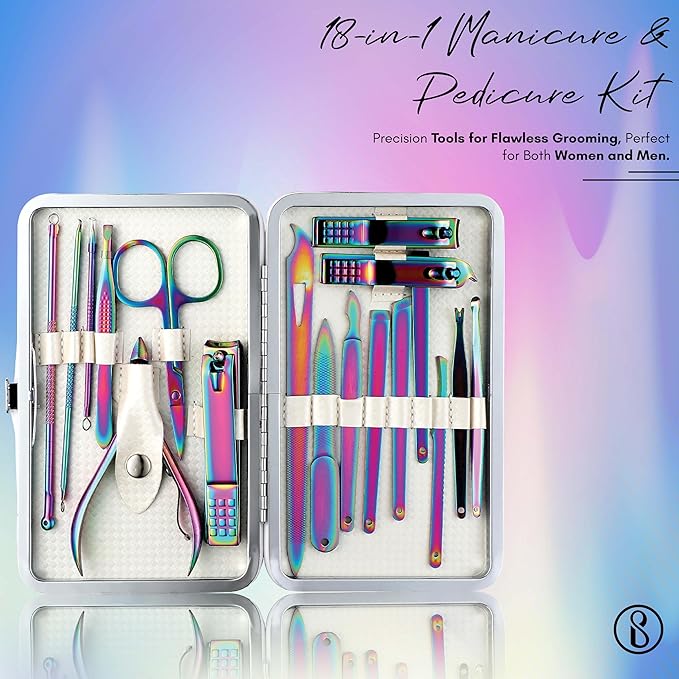 Beauté Secrets Manicure Pedicure Kit for Women and Men