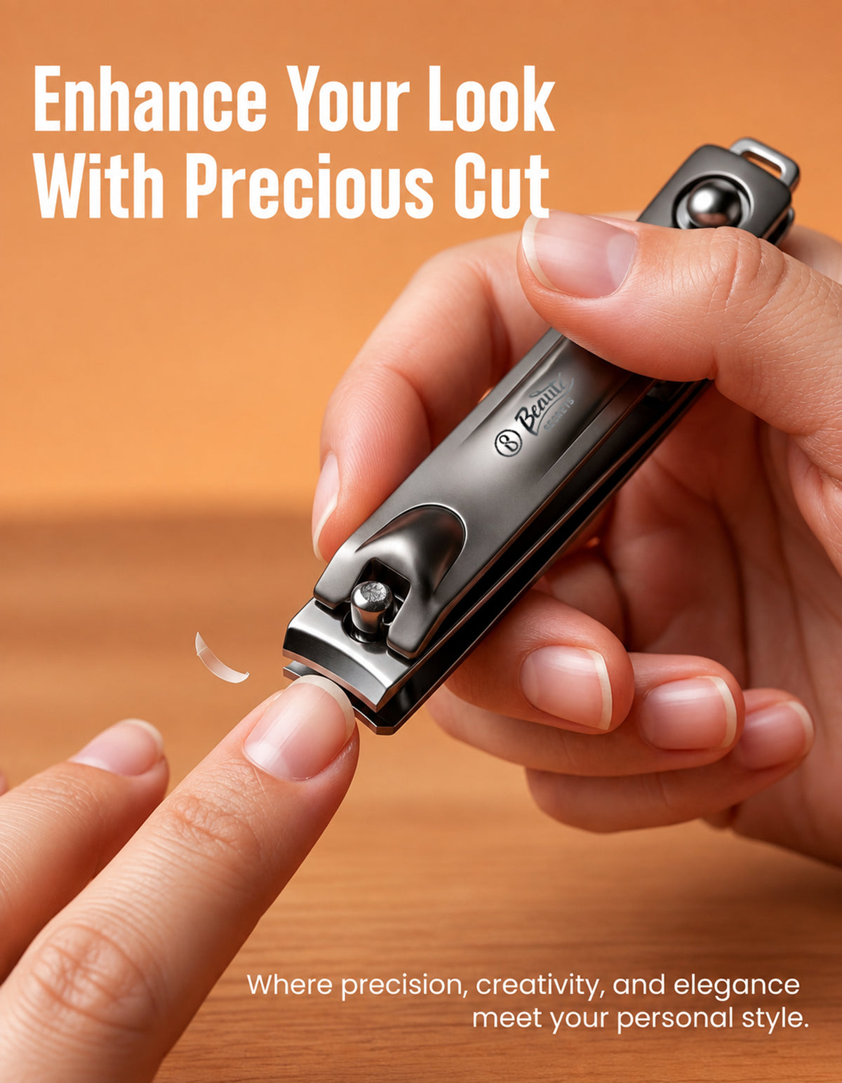 Beauté Secrets Adult Nail Cutter with Inbuilt Nail Filer | Premium Stainless Steel Nail Clipper | Ultra Sharp Heavy Duty Nail Trimmer for Men & Women | Professional Grooming Tool