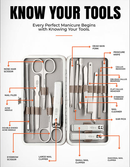 Beauté Secrets Manicure Set Nail Clippers Kit Manicure Pedicure Gift Set