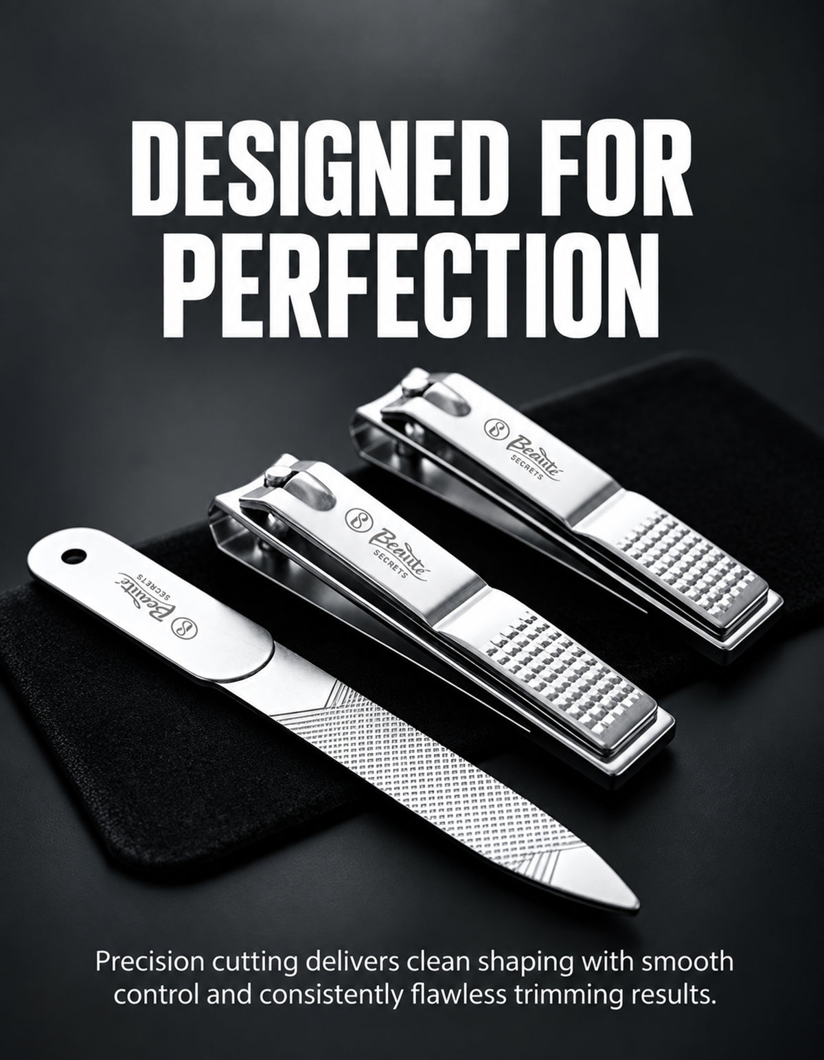 Beauté Secrets 9-in-1 Tweezers & Nail Cutter Set for Men & Women | Plucker for Hair Removal | Eyebrow Tweezers, Nail File, Scissors & Travel Case – Manicure Pedicure Grooming Set
