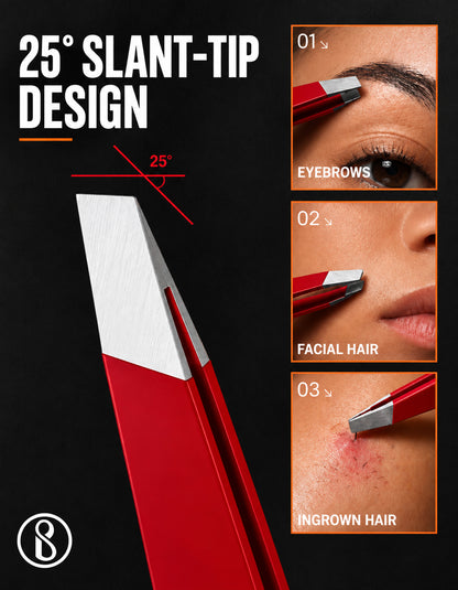 Beauté Secrets Tweezers Set - Professional Stainless Steel Tweezers