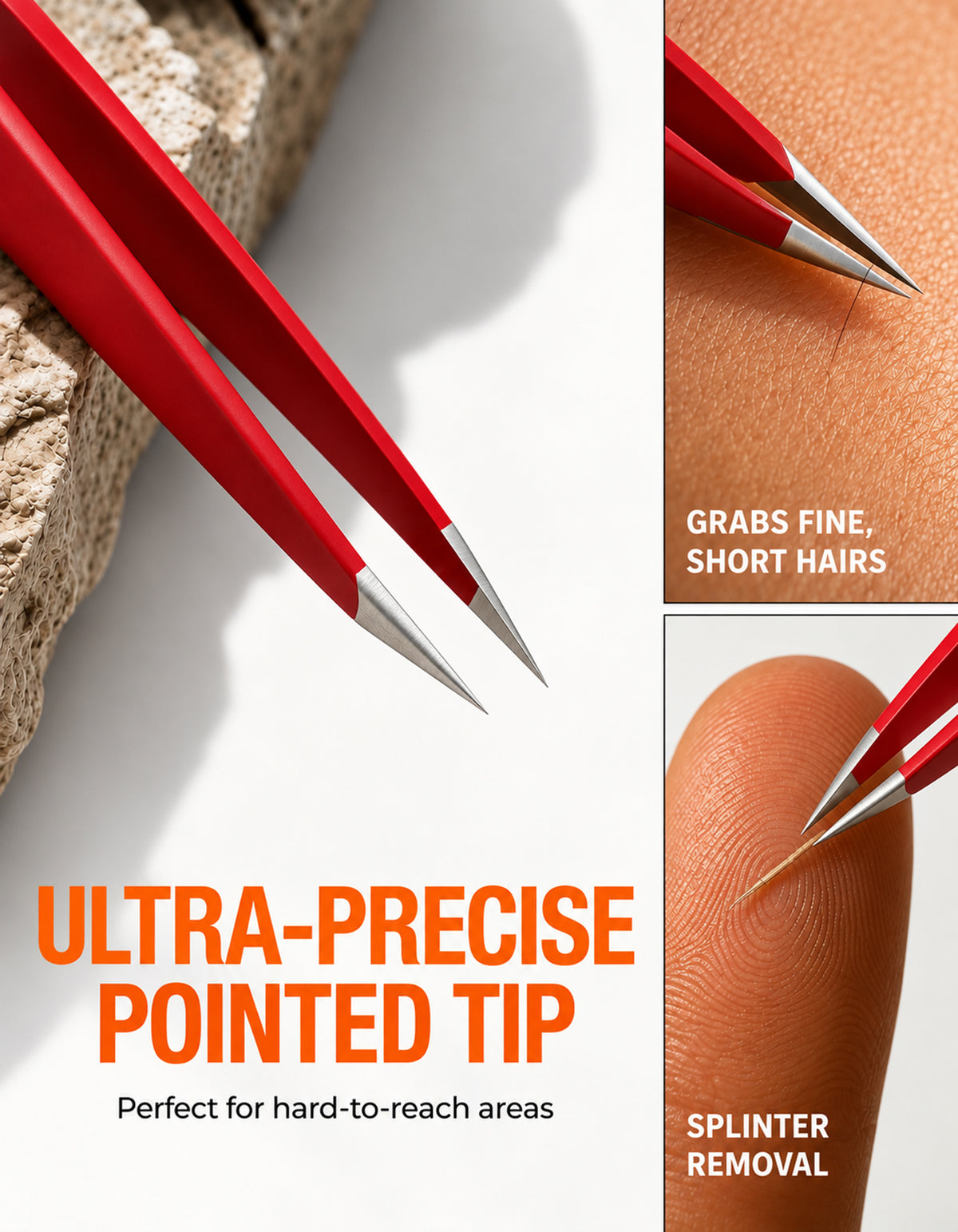 Beauté Secrets Tweezers Set - Professional Stainless Steel Tweezers