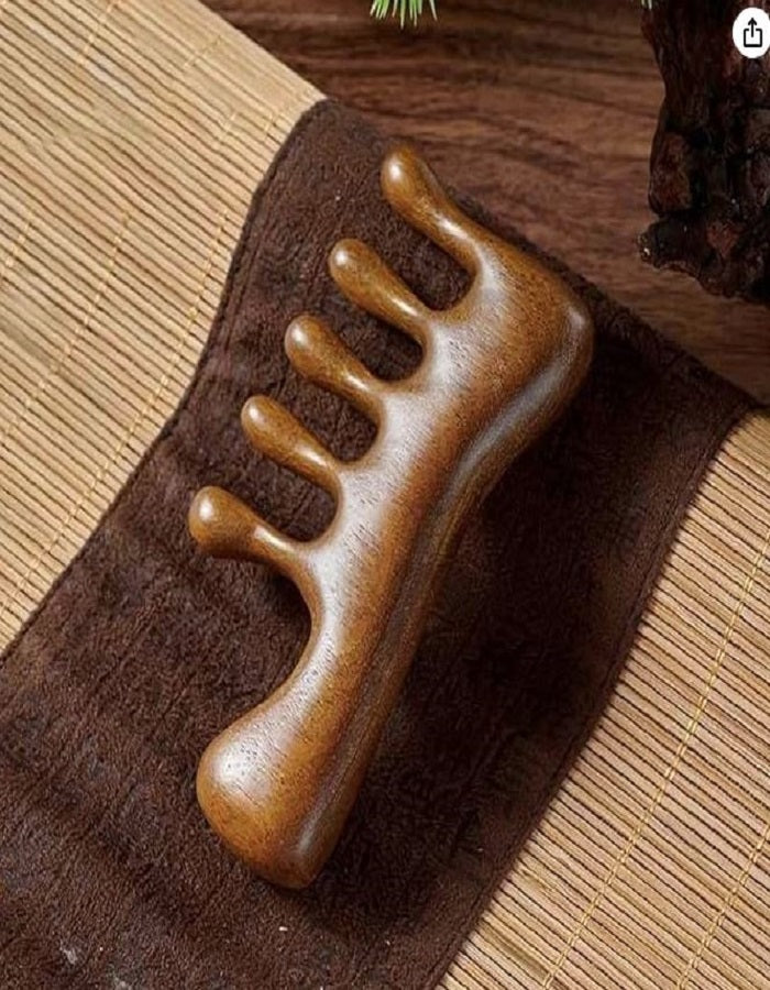 Beauté Secrets Wooden Massager for Hair Growth | Gua Sha Head Massager