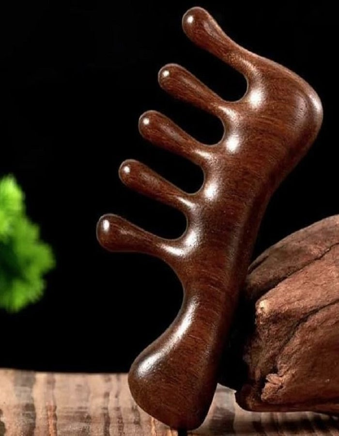 Beauté Secrets Wooden Massager for Hair Growth | Gua Sha Head Massager