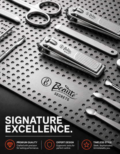 Beauté Secrets Manicure Set Nail Clippers Kit Manicure Pedicure Gift Set