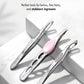 Beauté Secrets Professional 3-Piece Tweezer Set with Travel Case | Wide Slant, Precision Point & Slant Tip Tweezers | Stainless Steel Eyebrow & Facial Hair Removal Kit