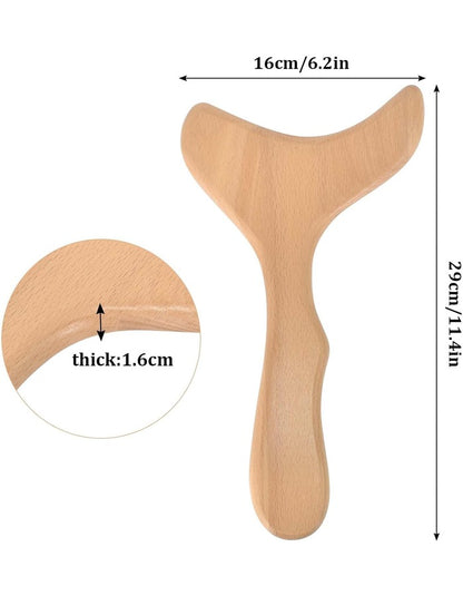 Beauté Secrets Wooden Gua Sha Tools Professional Lymphatic Drainage Tool Wood Therapy Massage Tools