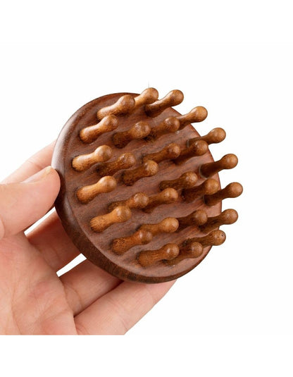 Beauté Secrets Wooden Scalp Massager Hair Massage Comb | Wooden Hair Massager for Hair Growth & Dandruff Control