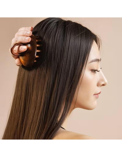 Beauté Secrets Wooden Scalp Massager Hair Massage Comb | Wooden Hair Massager for Hair Growth & Dandruff Control
