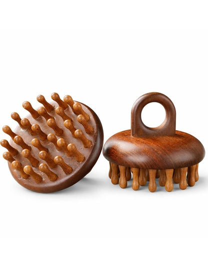 Beauté Secrets Wooden Scalp Massager Hair Massage Comb | Wooden Hair Massager for Hair Growth & Dandruff Control