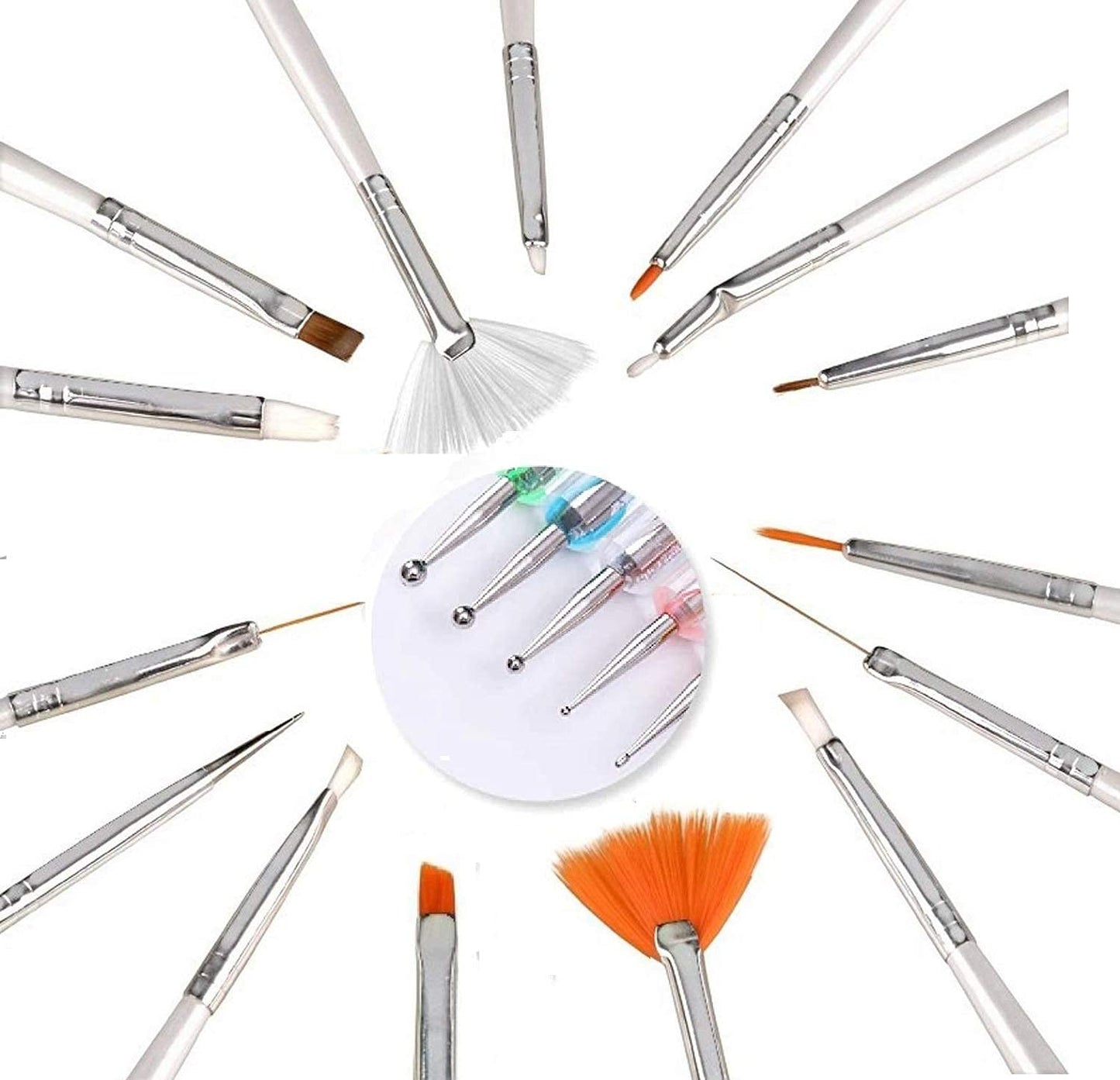 Beauté Secrets 20 Pcs Nail Art Brushes