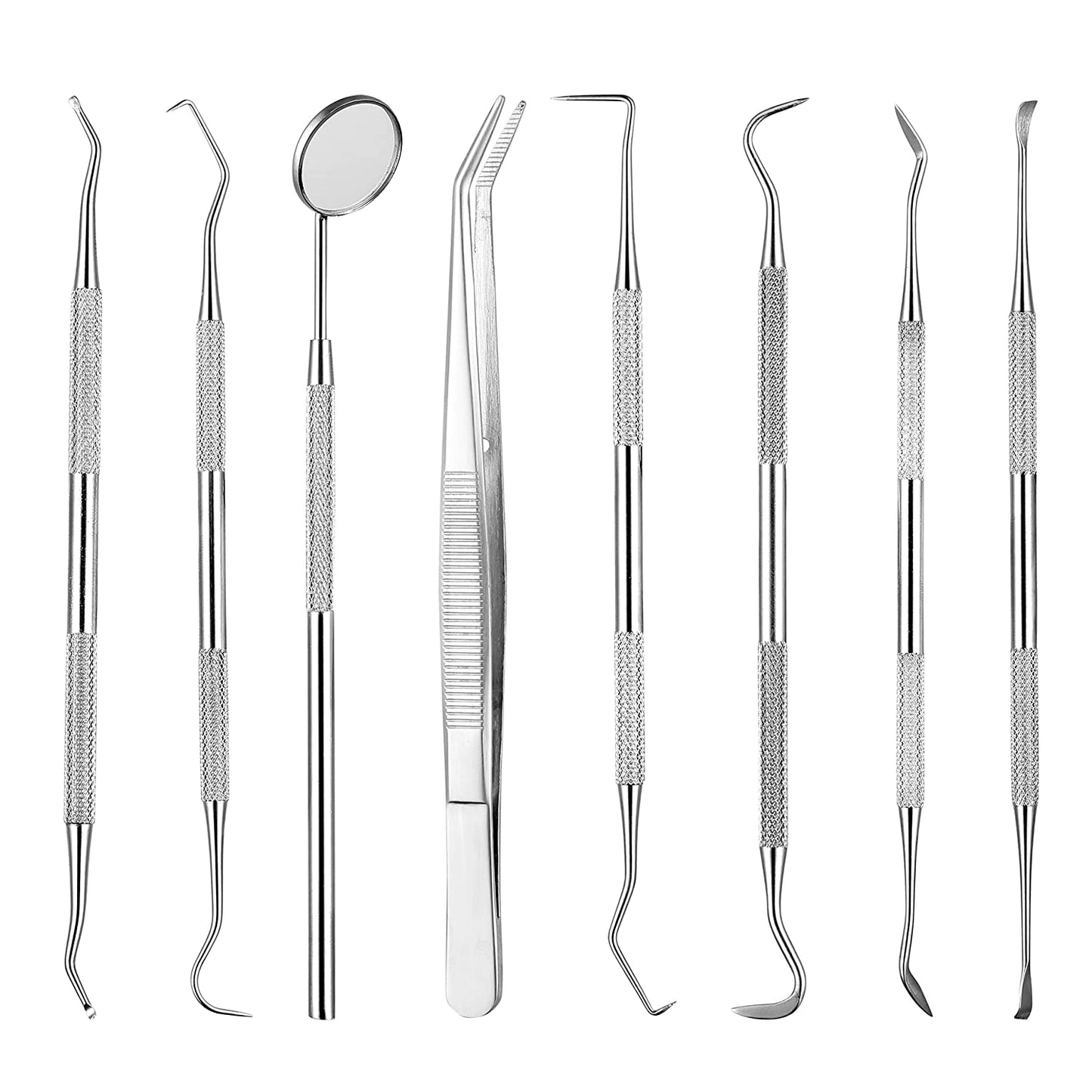 Beauté Secrets Dental Tools 8 Pcs with Pick, Floss, Hygiene Tool Set