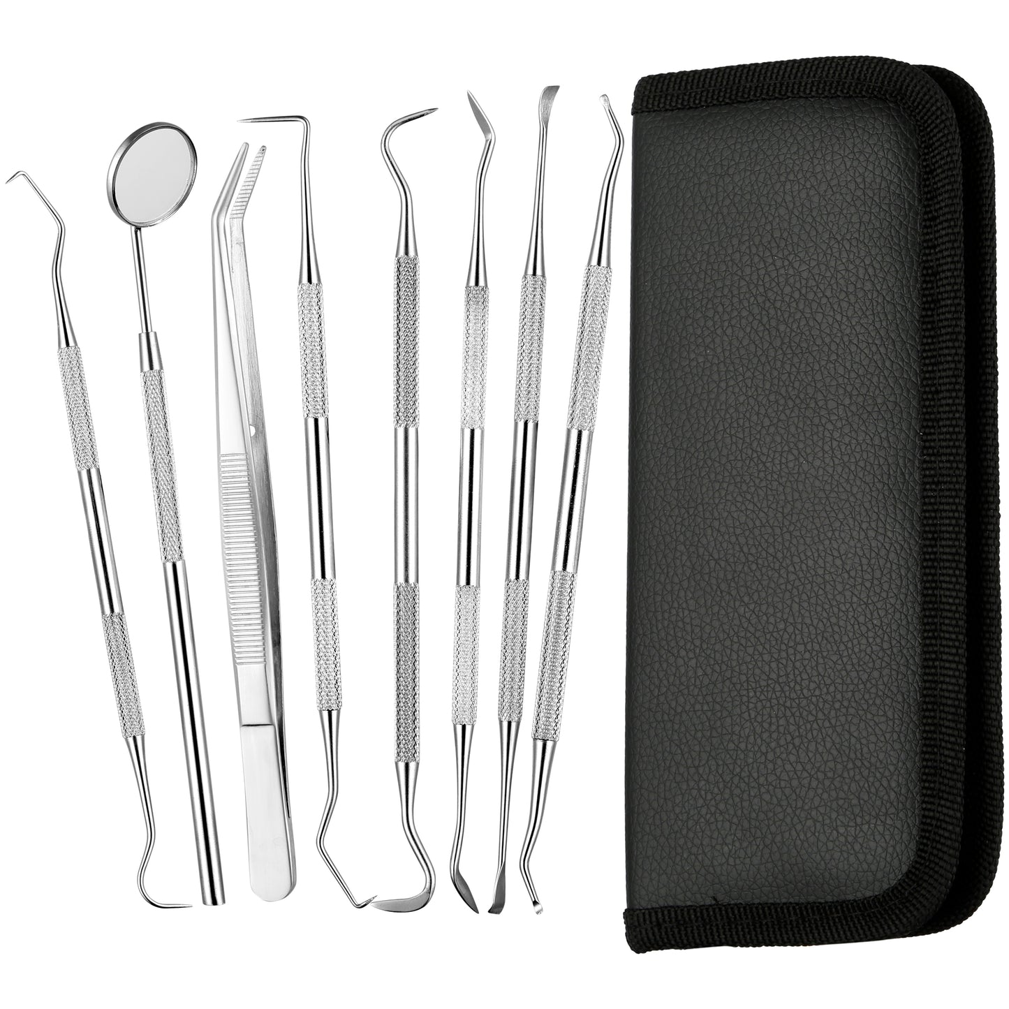 Beauté Secrets Dental Tools 8 Pcs with Pick, Floss, Hygiene Tool Set